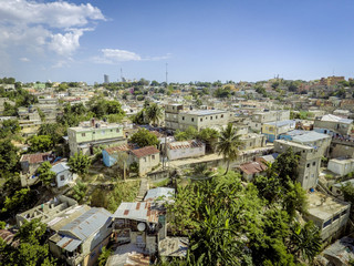Panoramic View of the city of Santo Domingo, Dominican Republic