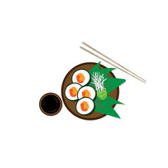 sushi sashimi japan food graphic object restaurant