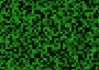 Abstract background with green and squares. Geometric texture