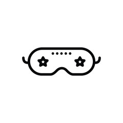 Black line icon for sleep mask 