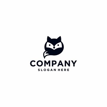 Cute Fox Logo Modern Design Template