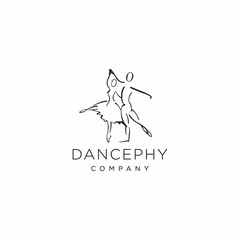 Dance Logo Abstrac with Modern Design Template