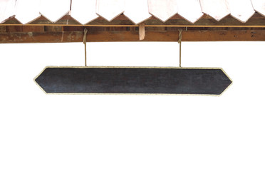 wood sign isolated on white background with clipping path.