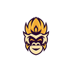 Head Monkey Mascot Design vector