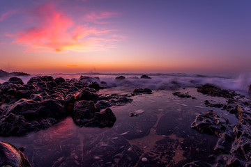 dramatic sunrise scene over the ocean in hawaii