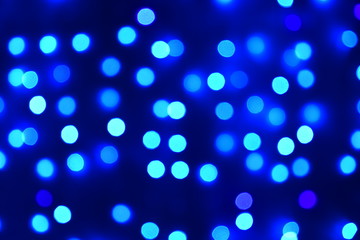 Abstract blurred pattern of light  in blue tones