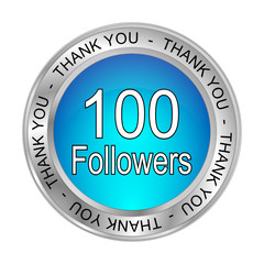 100 Followers Thank you - 3D illustration