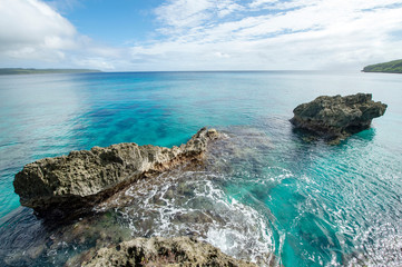 ニューカレドニア ロイヤルティ諸島　マレ島　ノード湾のサンゴ礁