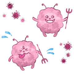 赤カビ　キャラクターイラストセット