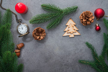 The golden clock, whose arrow are about twelve o'clock New Year celebration