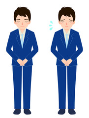 お辞儀をする男性　ビジネス