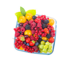 berry mix isolated on a white background