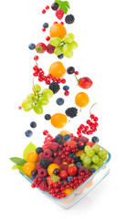 berry mix isolated on a white background