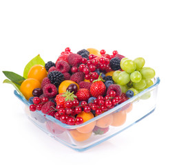 berry mix isolated on a white background