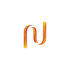 N Letter Fire Modern Icon Logo Design Template Element Vector