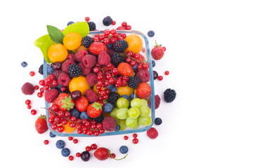 berry mix isolated on a white background