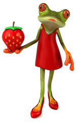 Fun frog - 3D Illustration