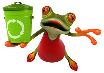 Fun frog - 3D Illustration