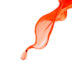 Splash fluid. 3d illustration, 3d rendering.