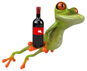 Fun frog - 3D Illustration