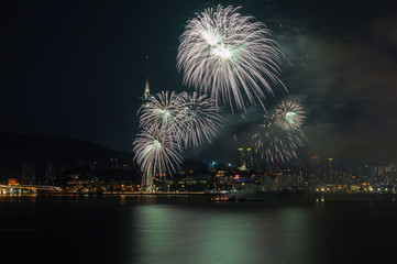 Macau, China 7th September 2019. 30th Macao International Fireworks Display Contest, Malaysia Team - Blastmaster Sdn Bhd