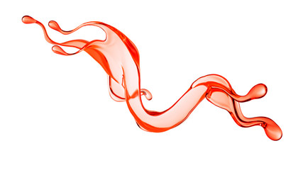 Splash fluid. 3d illustration, 3d rendering.