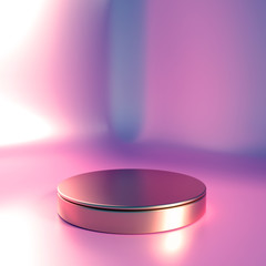 Elegant, beautiful abstract background with elements, studio, pedestal, minimalism. 3d illustration, 3d ..rendering.