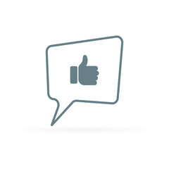 dialog with sign bravo, chat icon, vector illustration