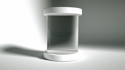 Elegant, beautiful abstract background with elements, studio, pedestal, minimalism. 3d illustration, 3d rendering.