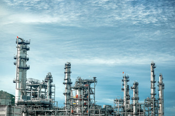 Industrial oil and gas refinery plant zone. -image