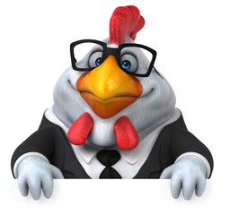Fun chicken - 3D Illustration