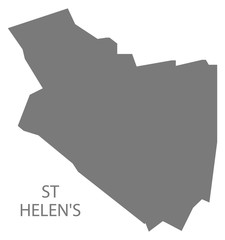 St Helens grey ward map of Chesterfield district in East Midlands England UK