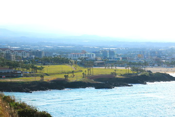 제주에 있는 서우봉 해변의 풍경이다.