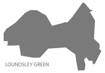 Loundsley Green grey ward map of Chesterfield district in East Midlands England UK