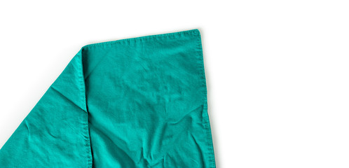Medical equipment in a green cloth in the operating room, medical concept.