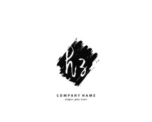 HZ Initial letter logo template vector