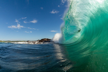 Huge wave breaking in hawaii