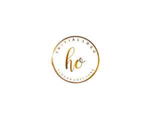 HO Initial letter logo template vector