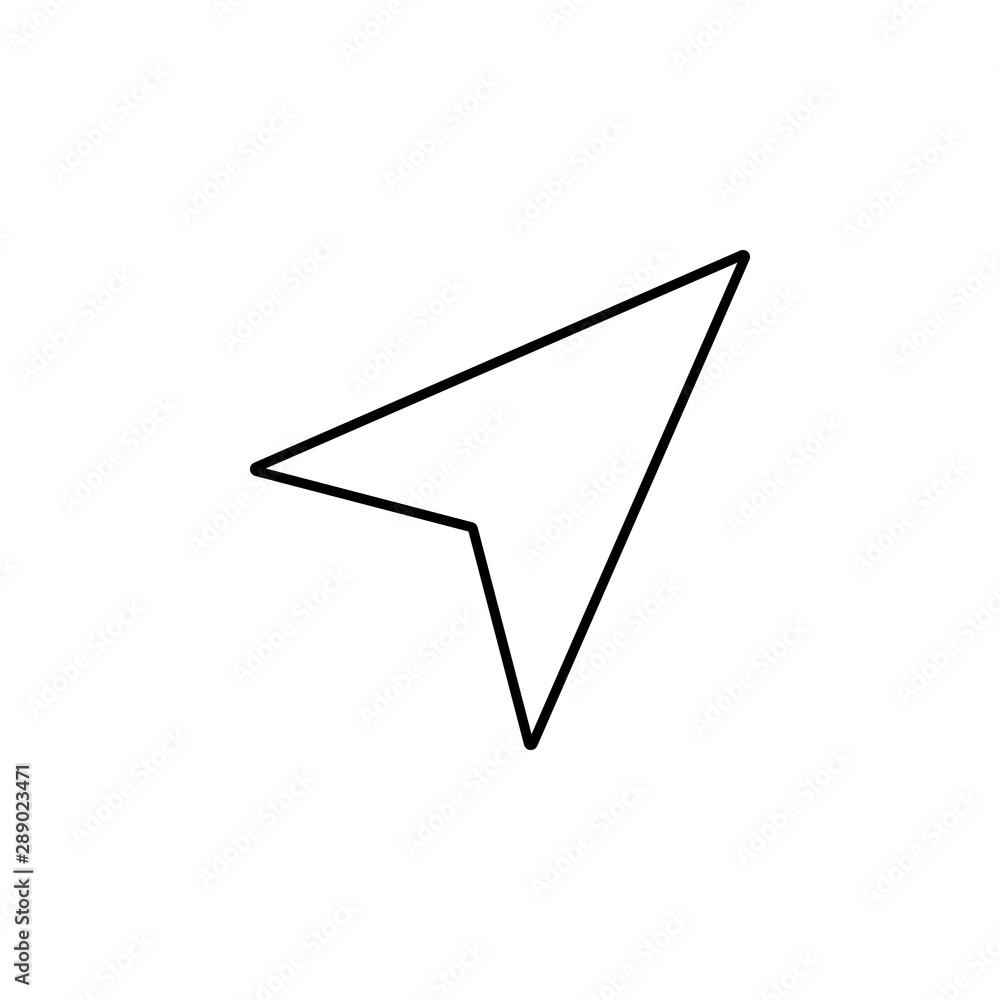 Poster cursor icon. simple thin line, outline vector of location icons for ui and ux, website or mobile app