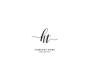 HT Initial letter logo template vector