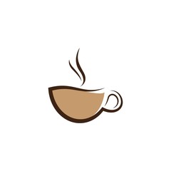 Coffee cup logo template vector icon