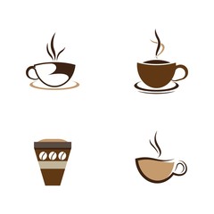 Coffee cup logo template vector icon