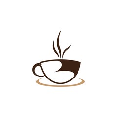 Coffee cup logo template vector icon
