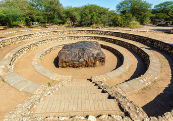 The Hoba meteorite, that lies on the farm of the same name, not far from Grootfontein, in the Otjozondjupa Region of Namibia Africa. main mass is more than 60 tonnes © ArtushFoto