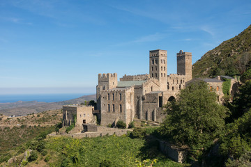 Fototapeta premium The Romanesque abbey of Sant Pere de Rodes. Girona, Catalonia