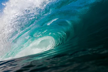 Fototapete heavy wave crashing on a shallow reef in Indonesia © Ryan