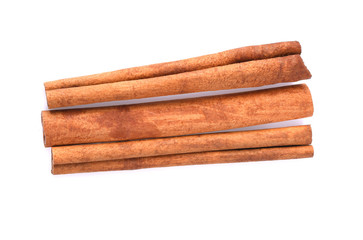 Cinnamon sticks isolated on white background