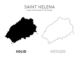 Saint Helena map. Blank vector map of the Island. Borders of Saint Helena for your infographic. Vector illustration.