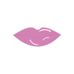 Beautiful women lips. Icon a vector template. Love icon illustration.