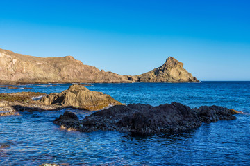 Rocky Coast of Cabo de Gata Nijar Park, Almeria, Spain